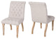 Terrance Tufted Fabric Dining Chair, Set of 2, Beige, Natural