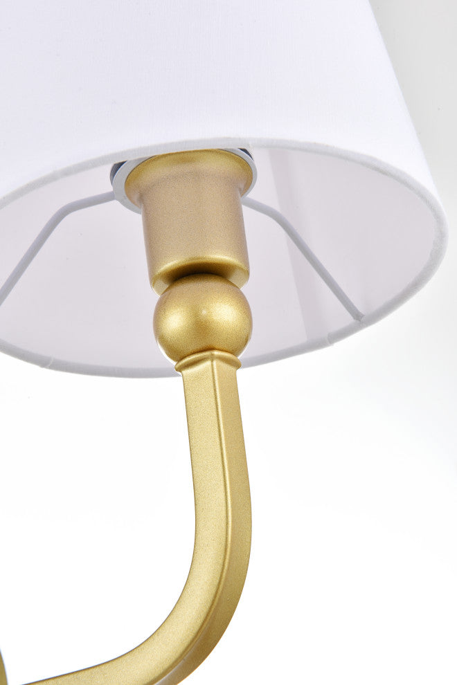 3 Light Brass And Clear Bath Sconce