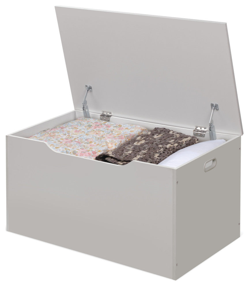 Badger Basket Flat Bench Top Toy and Storage Box, White