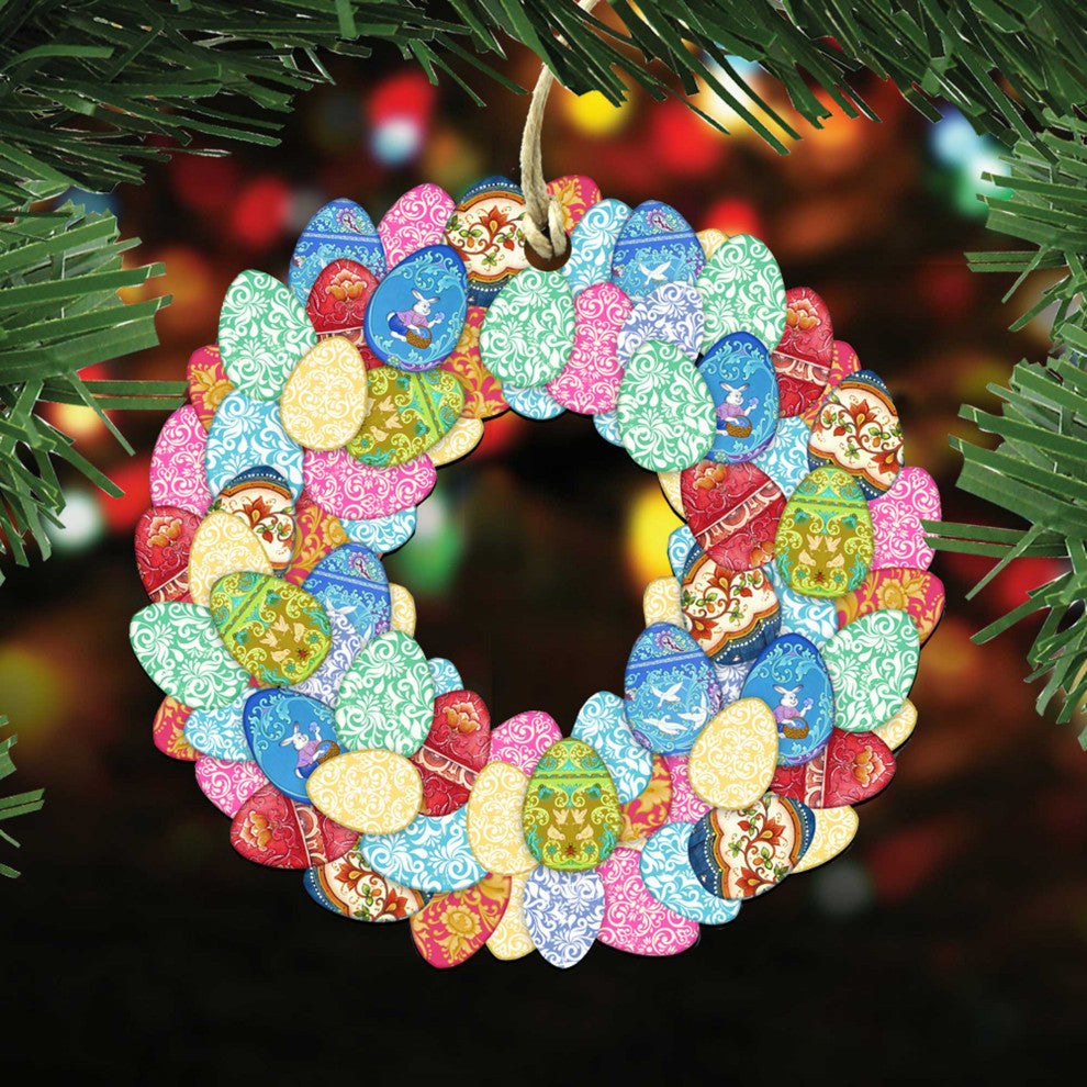 Easter Eggs Wreath Ornament