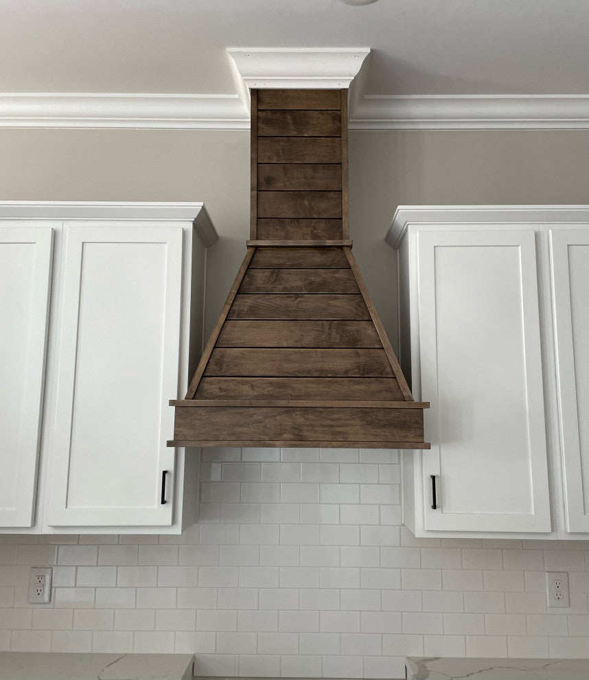 Castlewood Shiplap Chimney Range Hood, Alder, 30"