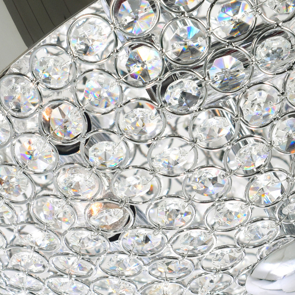 Globe 3 Light Bowl Flush Mount With Chrome Finish