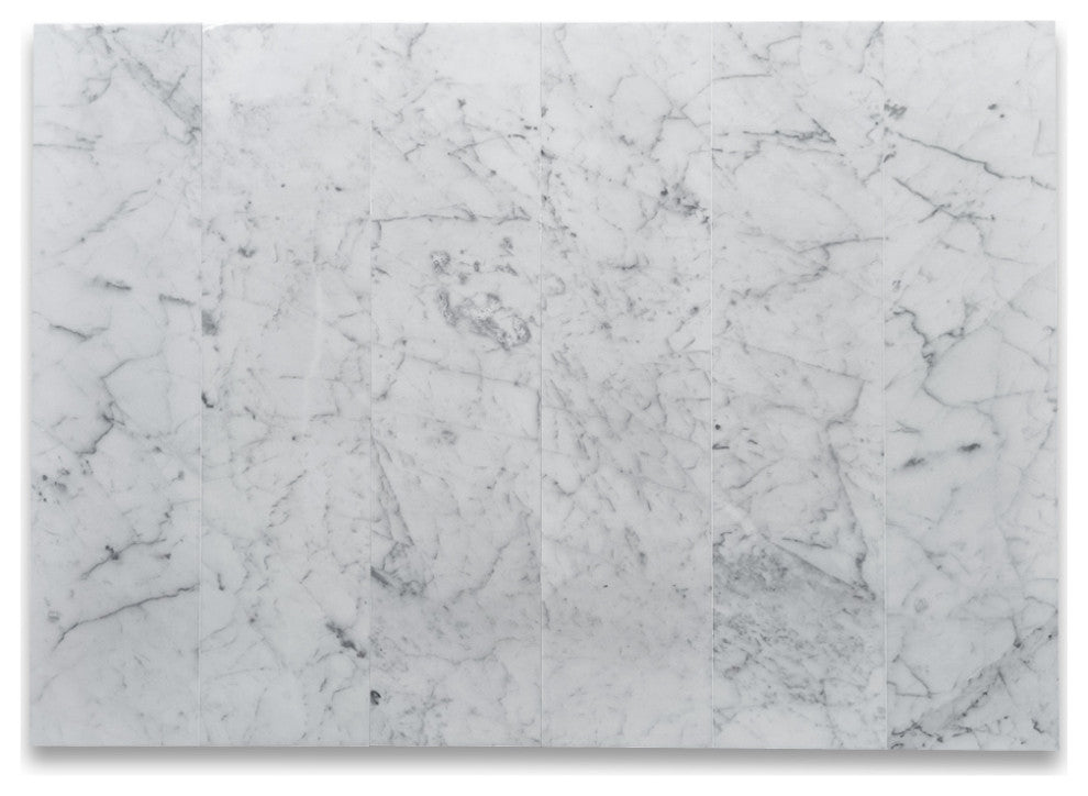 Carrara White Marble 6x24 Wall and Floor Tile Polished, 1 sq.ft.