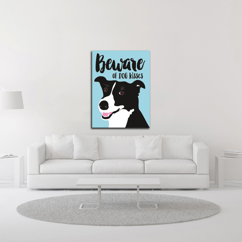 "Beware of Dog Kisses" by Ginger Oliphant, Print on Canvas, 24"x32"