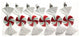 6 Piece Christmas Hanging White Candy Ornament