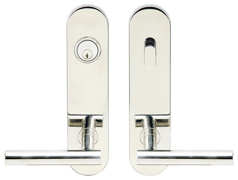 LA106 Copenhagen Lever, Tubular Dummy Entry WithDummy Cylinder, Bronze, LH