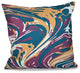 Marble Blend, Geometric Print Pillow, Purple, 16"x16"
