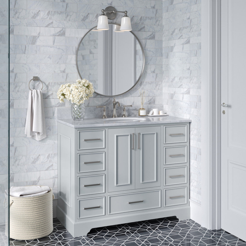 Ariel Stafford 42" Single Sink Bathroom Vanity Base, Gray