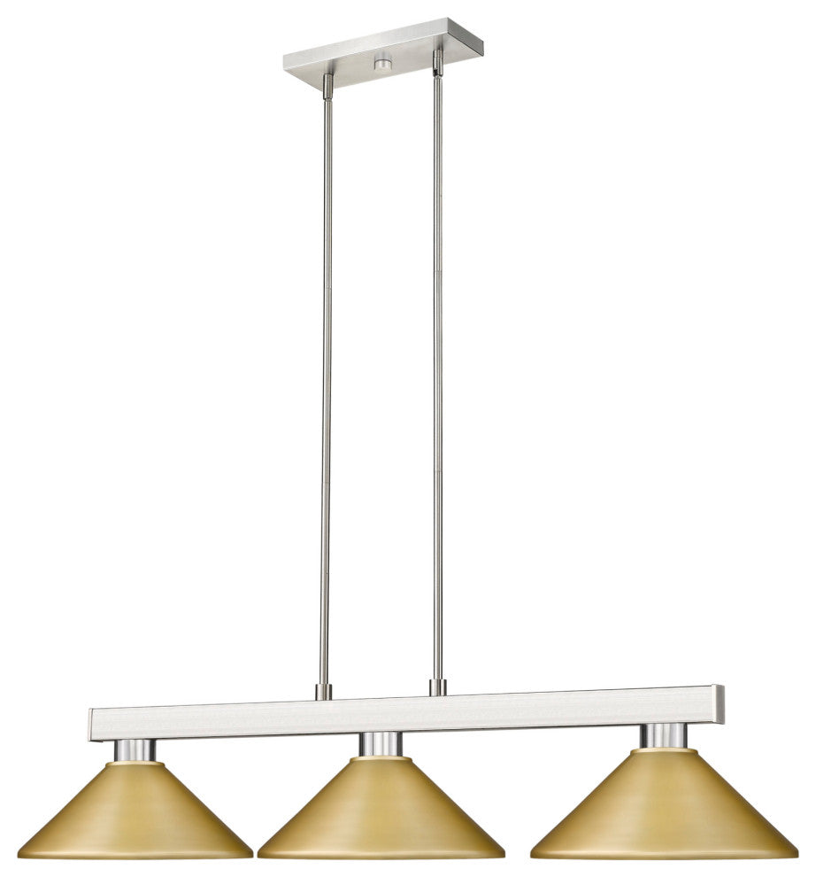 Z-Lite 152-MSG Cobalt 3 Light 46"W Billiard Chandelier - Matte Black