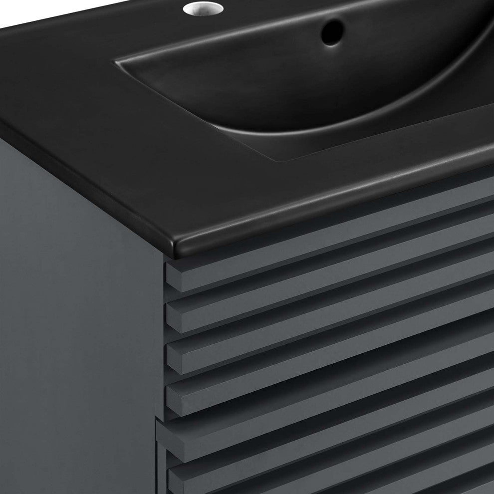 Render 30" Bathroom Vanity, Gray Black