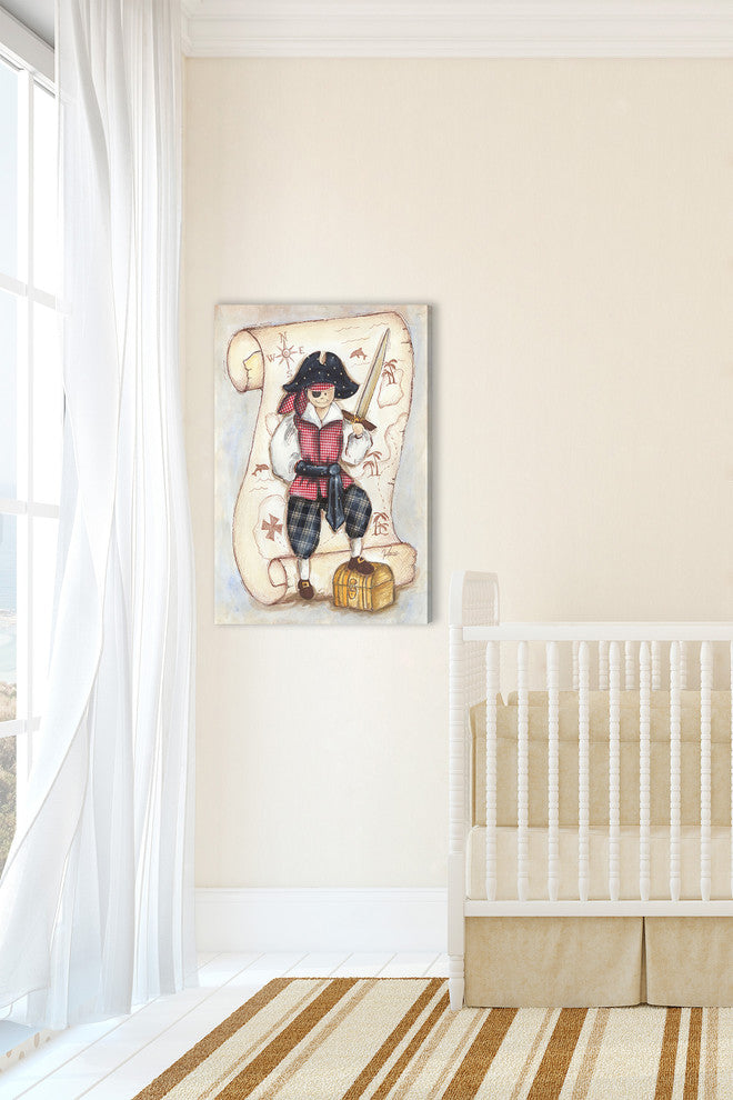 Marmont Hill, "Pirate" by Reesa Qualia Painting Print on Wrapped Canvas, 12x18