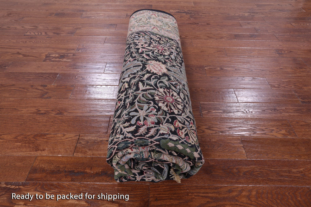 Handmade William Morris Wool Rug 9' 0" X 12' 0" Q11351