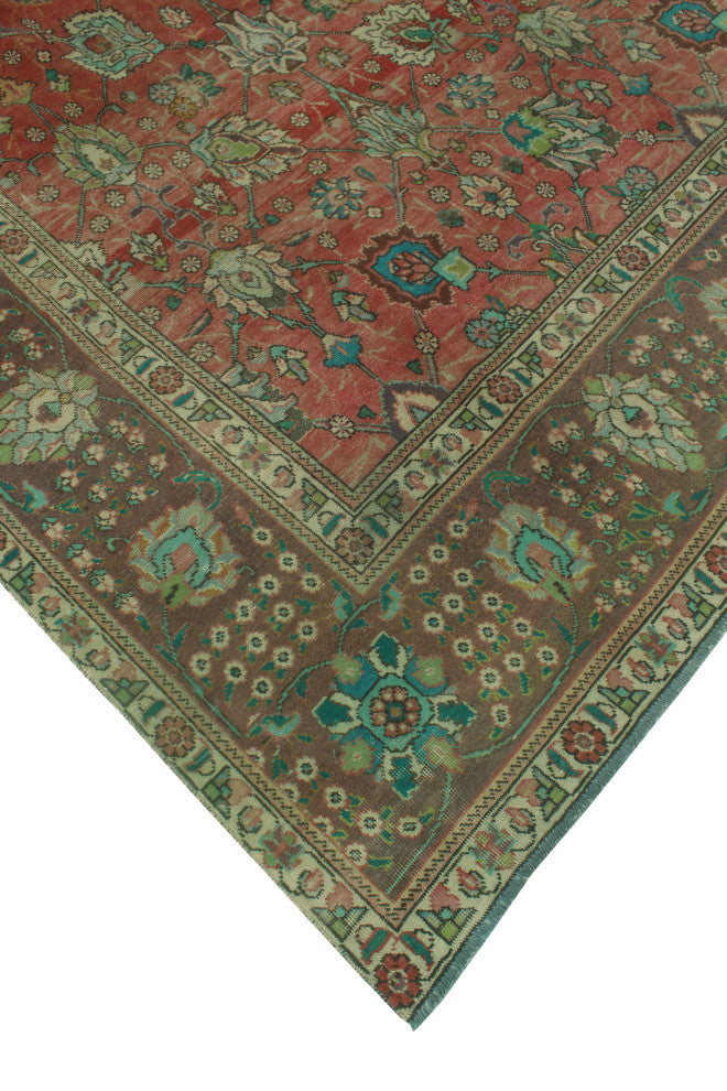 Fine Vintage Distressed Alake Rust/Purple Rug, 9'3x11'11