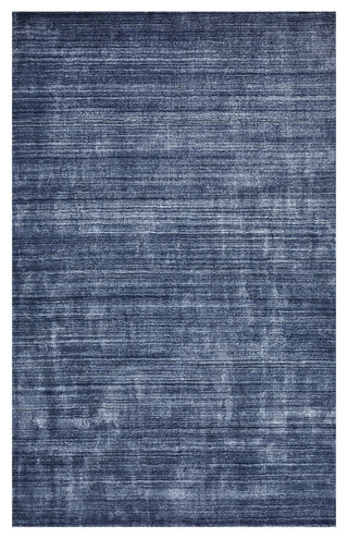 Harbor Contemporary Solid Hand Loomed Rug, Denim, 6'x9'