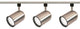 Nuvo Track Lighting 3-Light Incandescent Track Light Fixture, Brushed Nickel