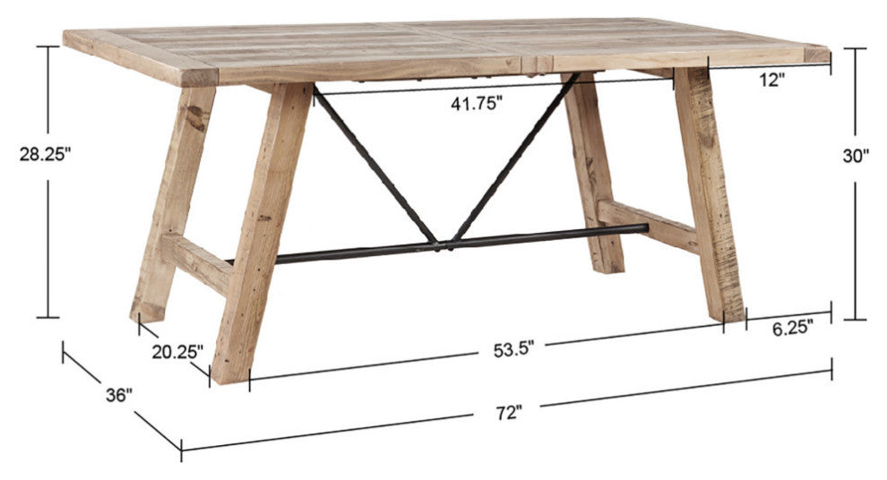INK+IVY Sonoma Dining Bench, Natural, Natural, Dining Table
