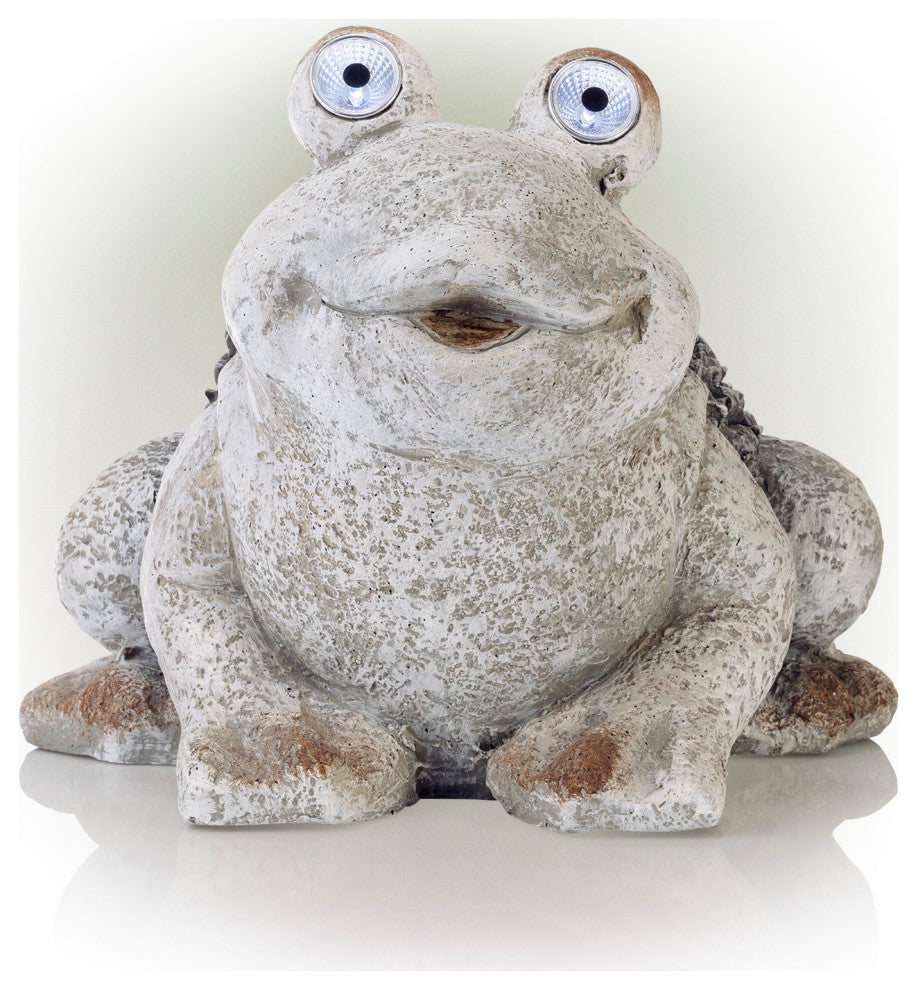 Solar Frog Statue, 12"
