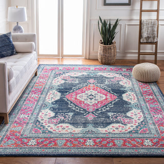 Safavieh Evoke Collection EVK250 Rug, Navy/Fuchsia, 9'x12'