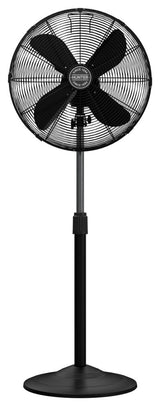 Hunter Classic Matte Black 4-Blade Oscillating 3-speed Standing Fan
