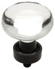 Cosmas 6355ORB-BL Oil Rubbed Bronze Cabinet Round Knob, Set of 5, Glass, Clear