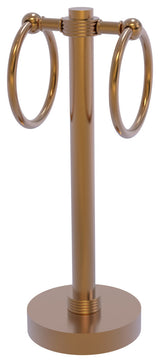Vanity Top 2 Towel Ring with Groovy Accents, Brushed Bronze