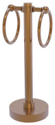 Vanity Top 2 Towel Ring with Groovy Accents, Brushed Bronze