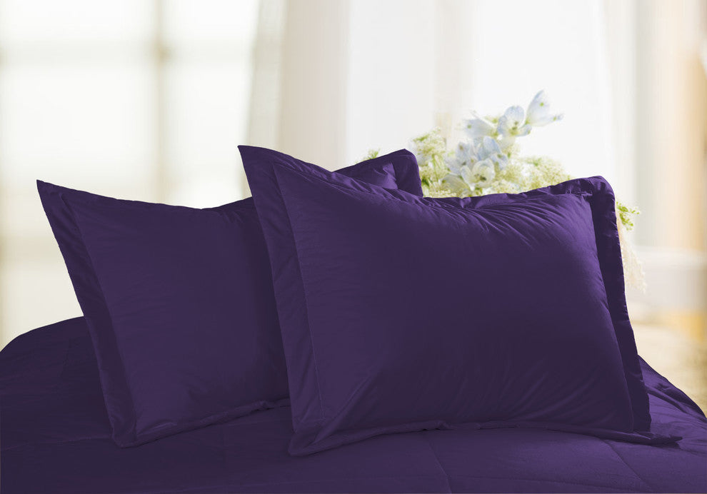Cottonpure Colors All Natural 100% Cotton Pillow Sham, Fig, King
