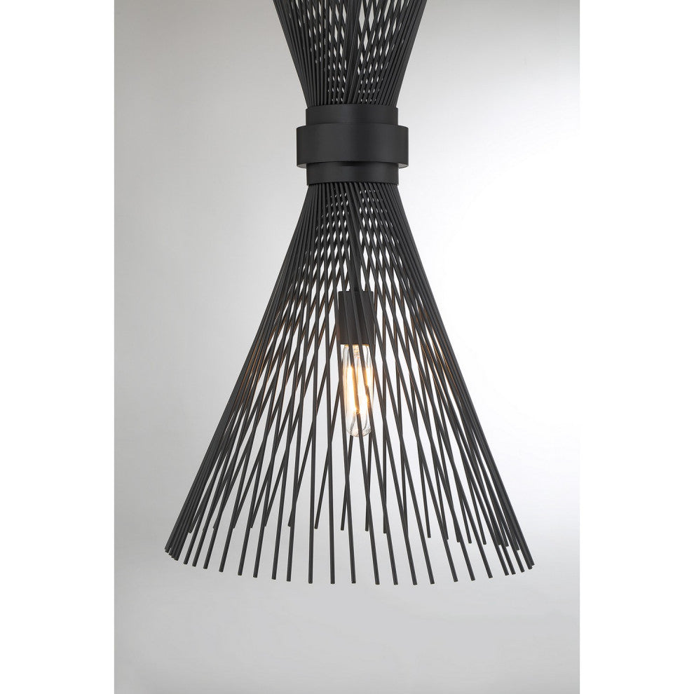 Longfellow 1-Light Pendant, Matte Black