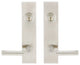 Aurora Lever, Tubular Entry, Double Cylinder, Satin Stainless Steel