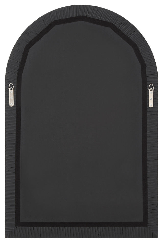 Prilly 36" Tall Arch Rectangular Mirror, Black