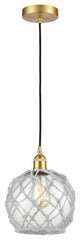 Innovations 616-1P-SG-G122-8RW-LED 1-Light Mini Pendant, Satin Gold