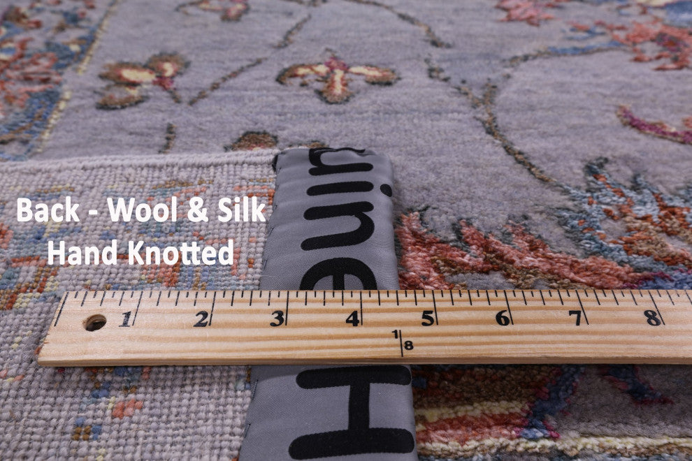 Wool and Silk Persian Hand-Knotted Rug 8' 0" X 10' 0" Q6240