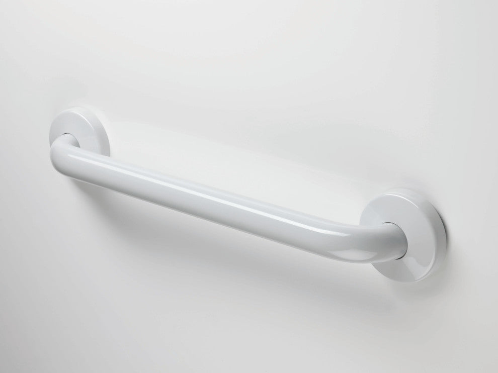 32 Inch Grab Bar With Safety Grip, Wall Mount Coated Grab Bar, Light Gray