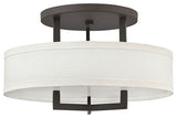 Hinkley Hampton Medium Semi-Flush Mount, Buckeye Bronze