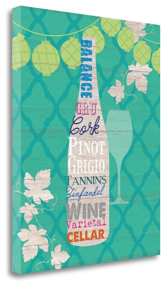 "Summer Wine Celebration IV" By Studio Bella, Giclee on Gallery Wrap Canvas