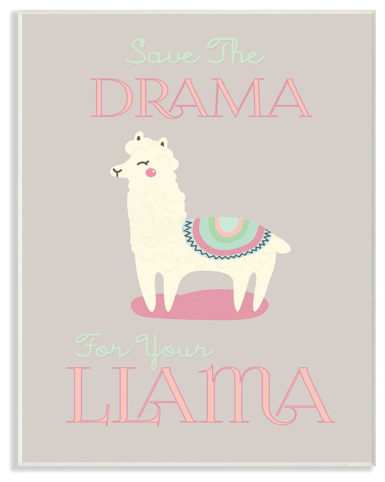 Boho Drama Llama, 10x15, Wall Plaque Art