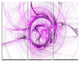 "Wisps of Smoke Purple" Digital Metal Wall Art, 3 Panels, 36"x28"