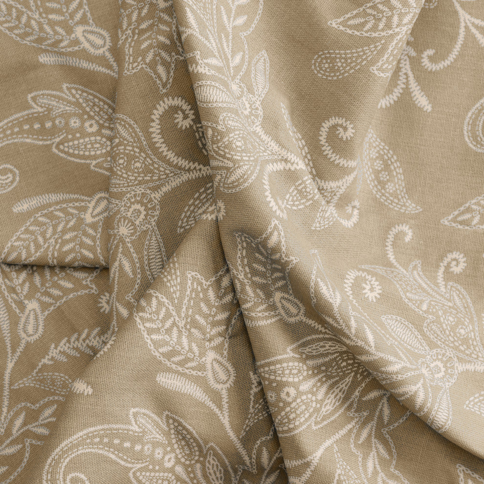 Lexington Leaf 58"x15" Tailored Valance, Tan
