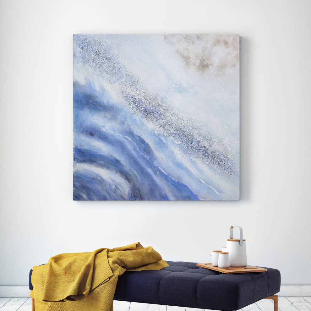 Ocean Elixer Textured Metallic Hand Painted Wall Art by Martin Edwards