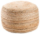 Jaipur Living Mesa Beige Solid Round Pouf