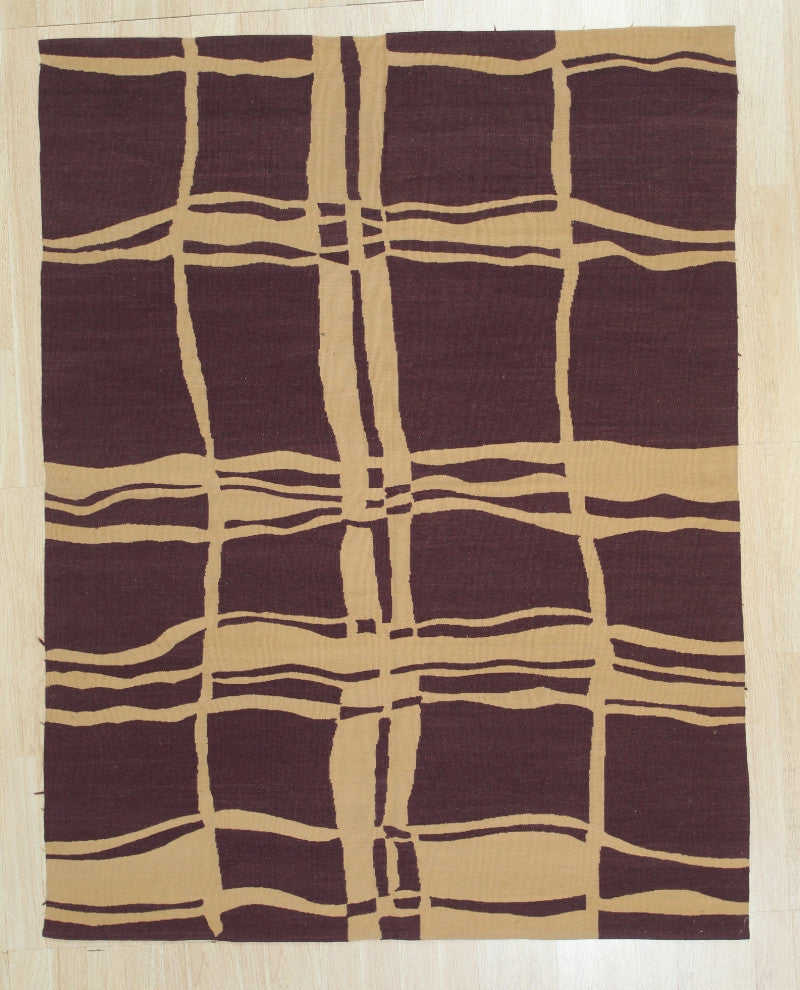 Purple Contemporary Modern Modern Flat Weave Area Rug
