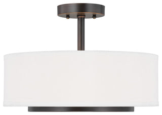 Nance 2-Light Semi-Flush Convertible Pendant, Bronze