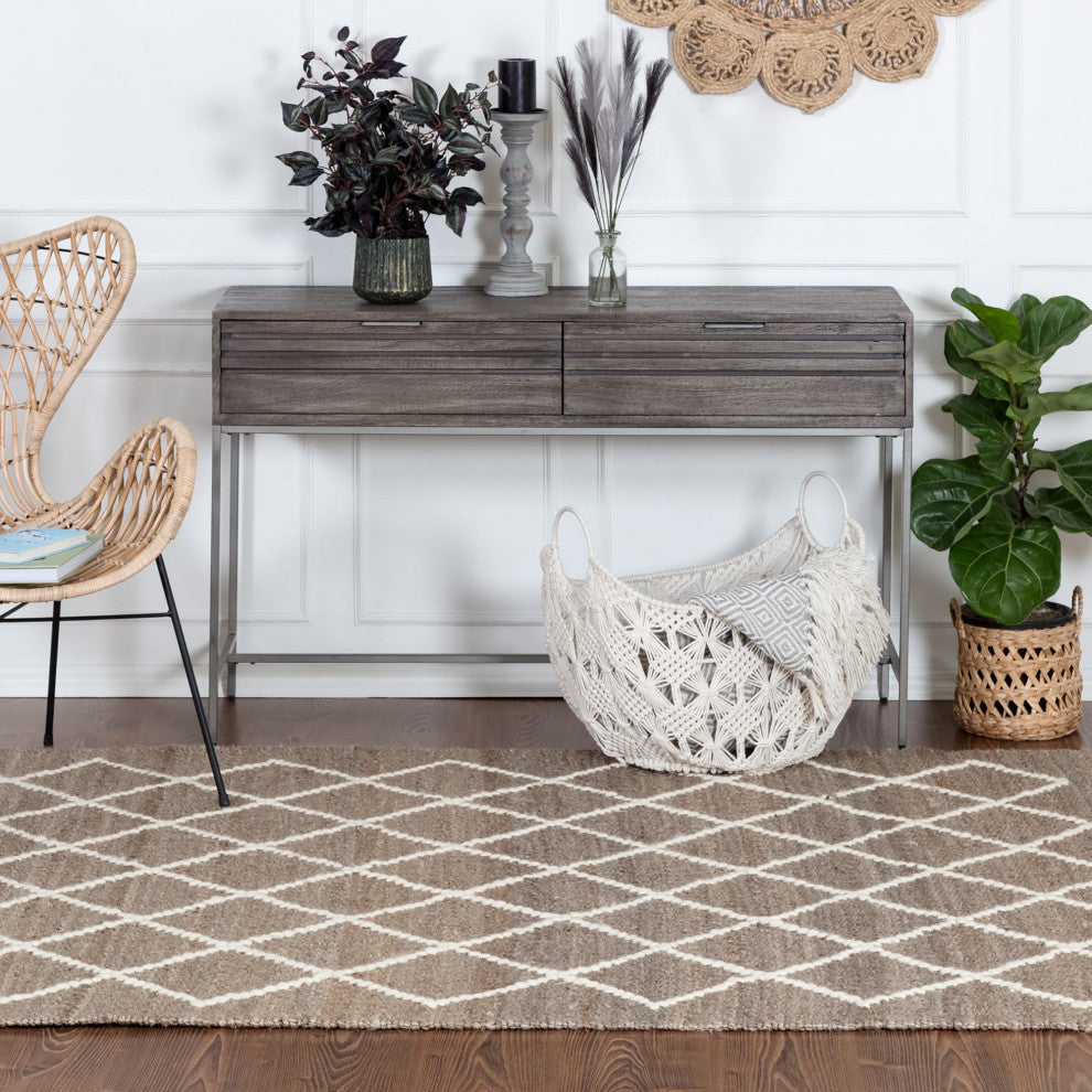 Hopscotch Wool Diamonds Rug, 8''x10''