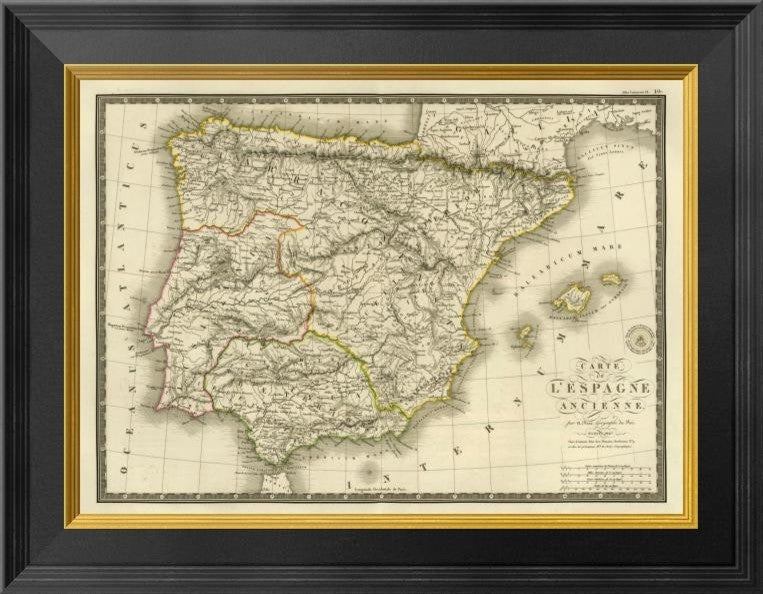 "Espagne ancienne, 1827" Framed Canvas Giclee by Adrien Hubert Brue, 20x16"