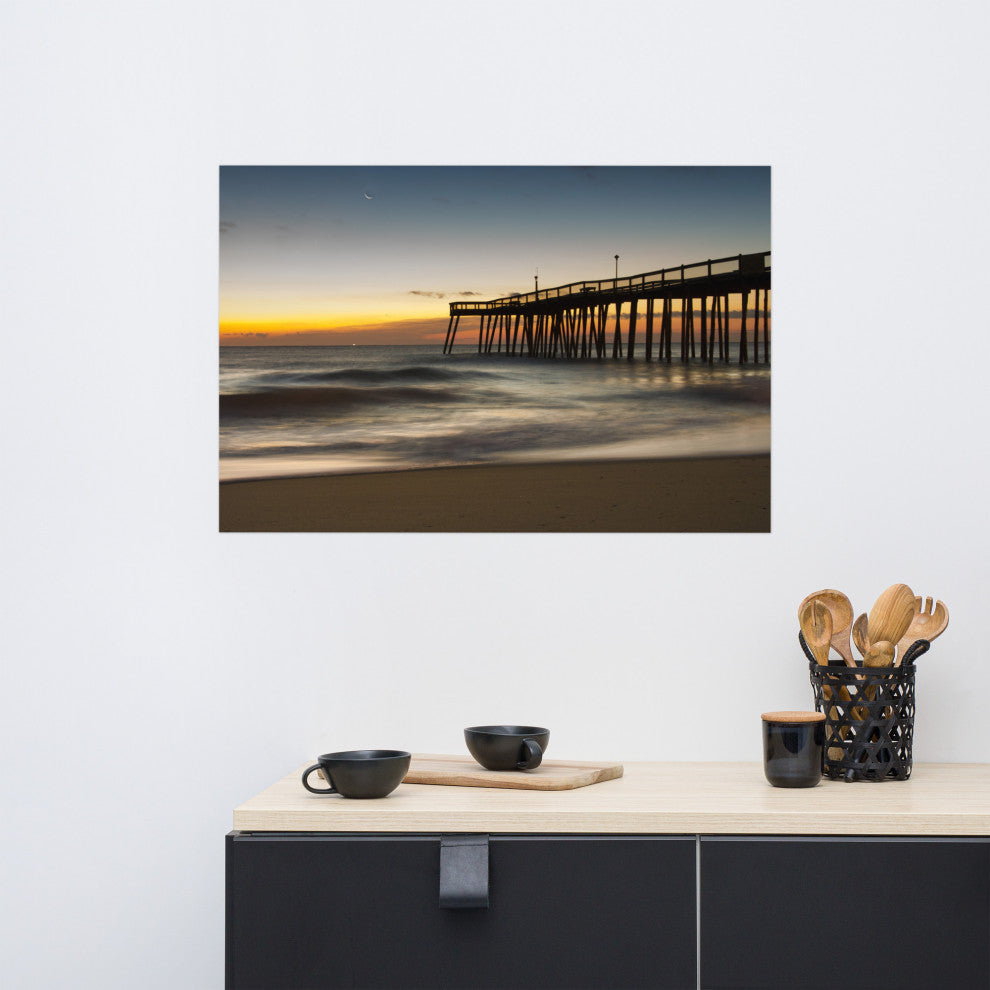 Motion of the Ocean Landscape Photo, Beach Unframed Wall Art Print, 24" X 36"