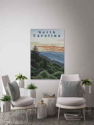 "At Mountain View" Painting Print on Wrapped Canvas, 40x60