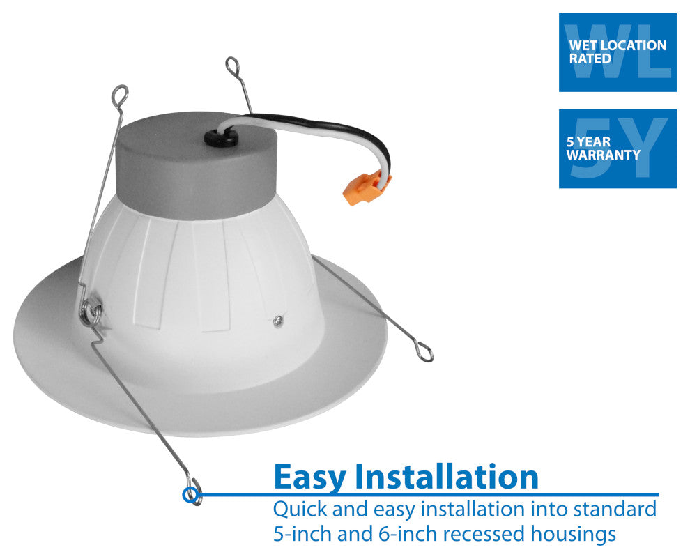 DCR56(v2) White High-Output LED Recessed Downlight, 4000K
