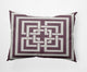 14x20" Greek New Key Nautical Decorative Indoor Pillow, Dusty Purple