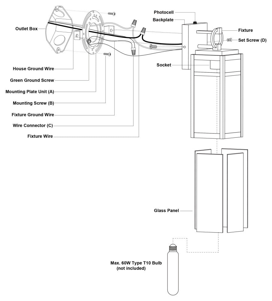 Vaxcel Lighting T0721 Hubbard 18" Tall Wall Sconce - Textured Black