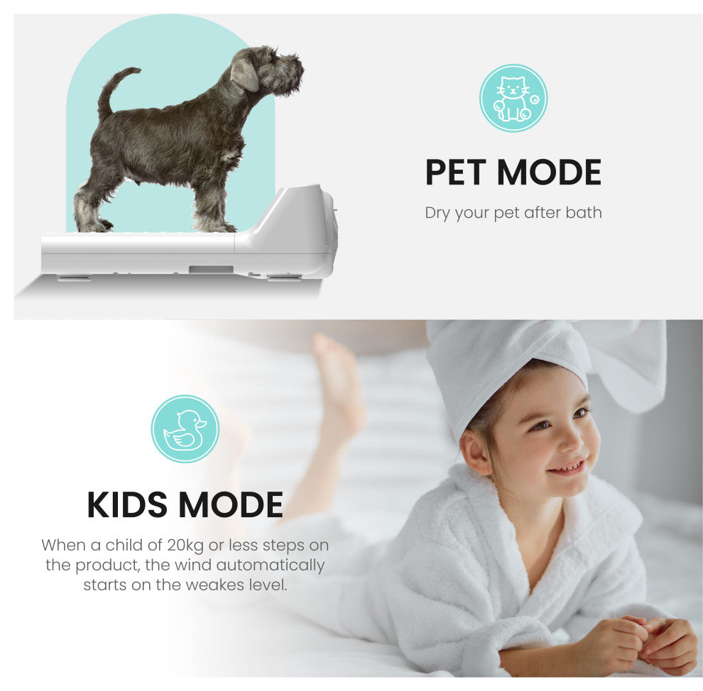 Full Body and Foot Dryer, White